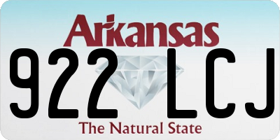 AR license plate 922LCJ