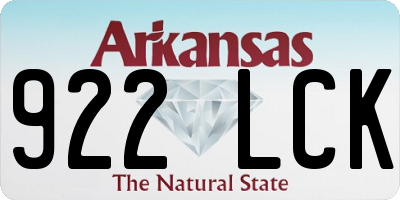 AR license plate 922LCK