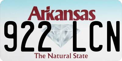 AR license plate 922LCN