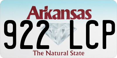 AR license plate 922LCP