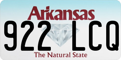 AR license plate 922LCQ