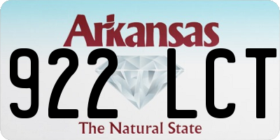 AR license plate 922LCT