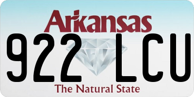 AR license plate 922LCU