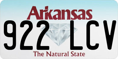 AR license plate 922LCV