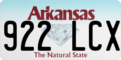 AR license plate 922LCX