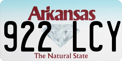 AR license plate 922LCY