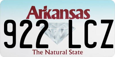 AR license plate 922LCZ