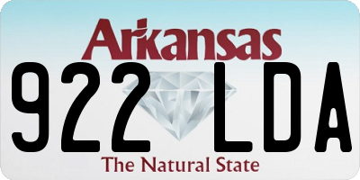 AR license plate 922LDA