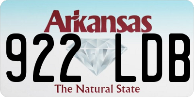 AR license plate 922LDB