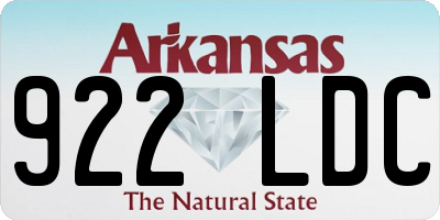 AR license plate 922LDC