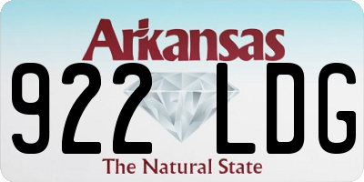 AR license plate 922LDG