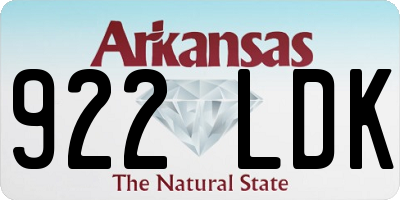 AR license plate 922LDK