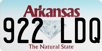 AR license plate 922LDQ