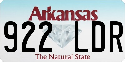 AR license plate 922LDR