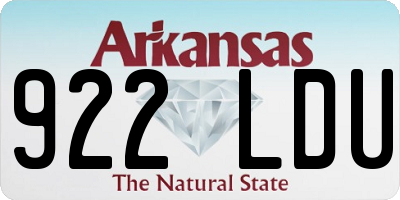 AR license plate 922LDU