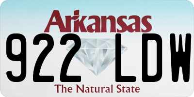 AR license plate 922LDW