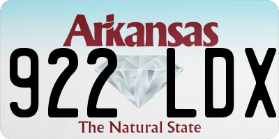 AR license plate 922LDX