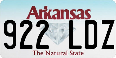 AR license plate 922LDZ