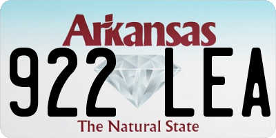 AR license plate 922LEA