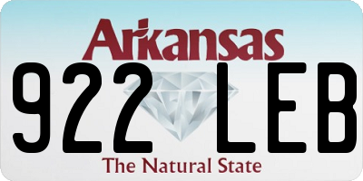AR license plate 922LEB