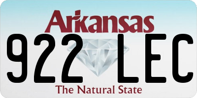 AR license plate 922LEC