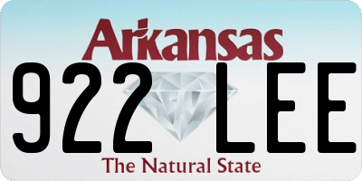 AR license plate 922LEE