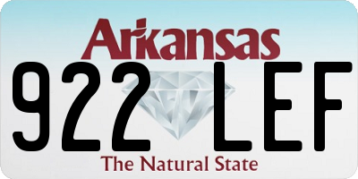 AR license plate 922LEF