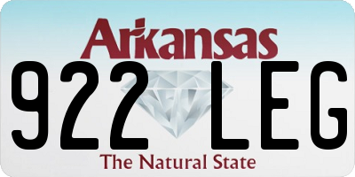 AR license plate 922LEG