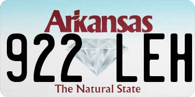 AR license plate 922LEH