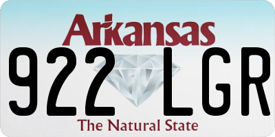 AR license plate 922LGR
