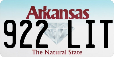 AR license plate 922LIT