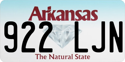 AR license plate 922LJN