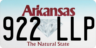 AR license plate 922LLP