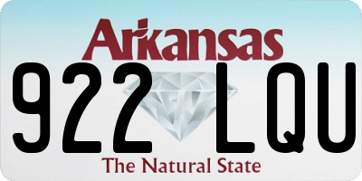 AR license plate 922LQU