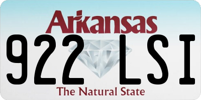AR license plate 922LSI