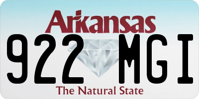 AR license plate 922MGI