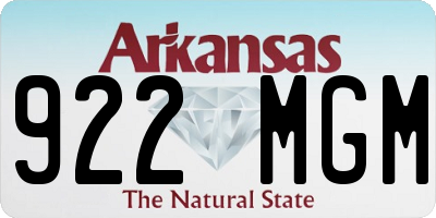 AR license plate 922MGM
