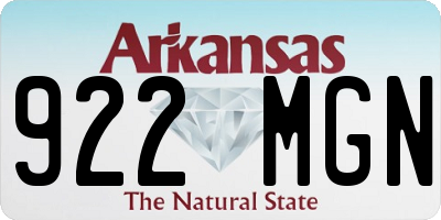 AR license plate 922MGN