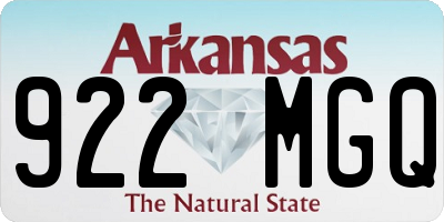 AR license plate 922MGQ