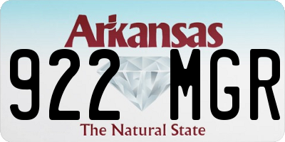 AR license plate 922MGR