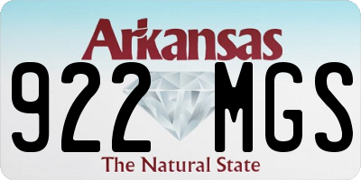 AR license plate 922MGS