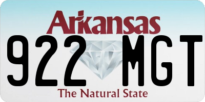 AR license plate 922MGT