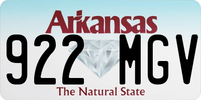 AR license plate 922MGV