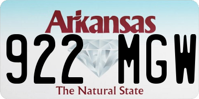 AR license plate 922MGW