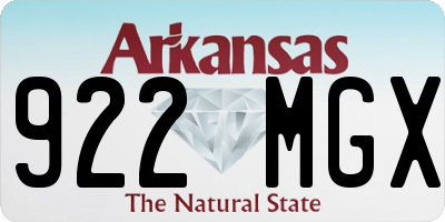 AR license plate 922MGX
