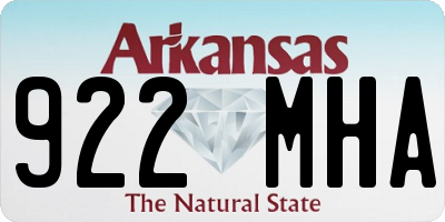 AR license plate 922MHA