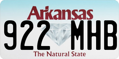 AR license plate 922MHB