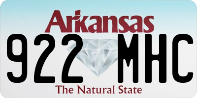 AR license plate 922MHC