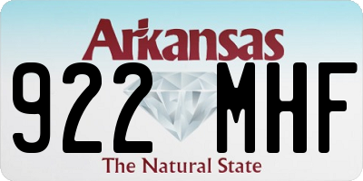 AR license plate 922MHF