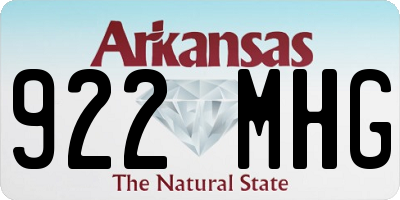 AR license plate 922MHG